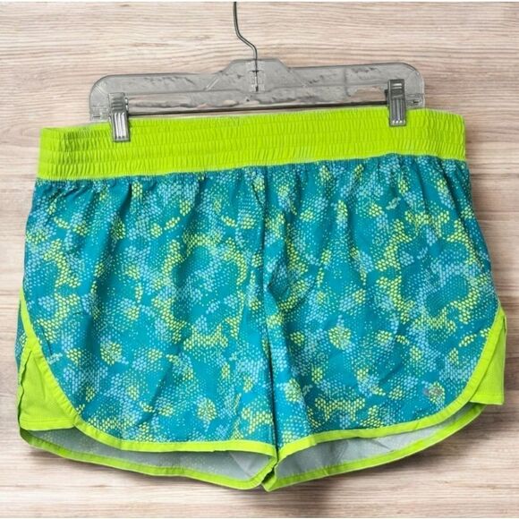 Women's Champion Shorts Neon Printed Running Lined DuoDry Activewear Athletic - Picture 2 of 12
